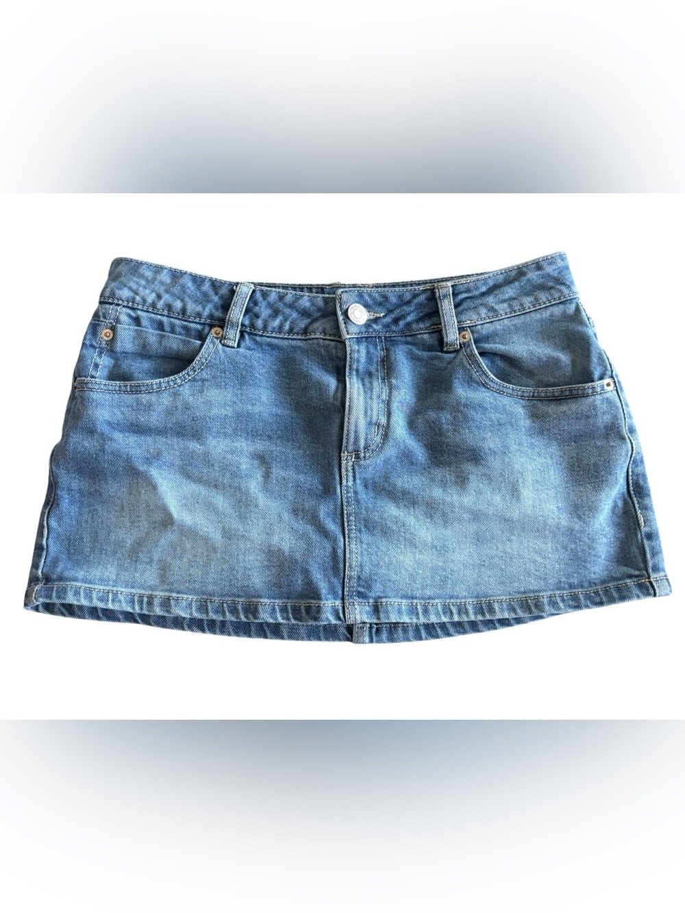 Garage Blue Denim Mini Skirt